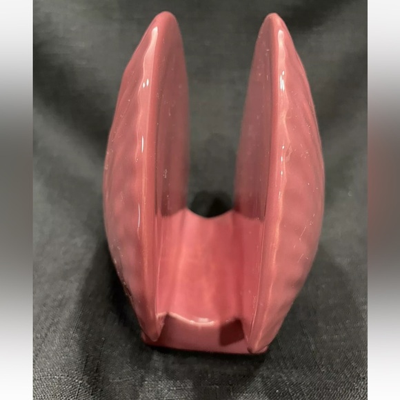 Vintage Ceramic Seashell Napkin Letter Holder Pink Beach Cottage Nautical Decor - Picture 6 of 7